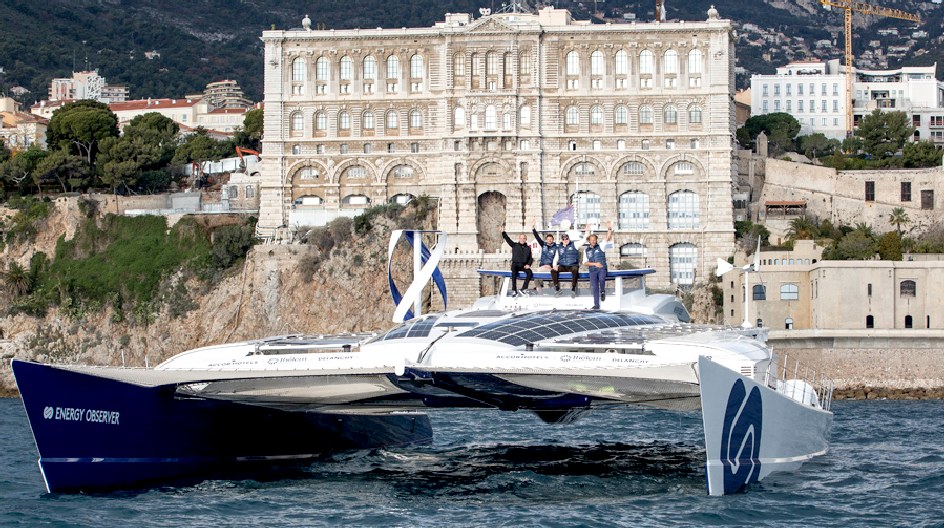Energy Observer in Monaco with HSH Prince Albert II and Bertrand Piccard