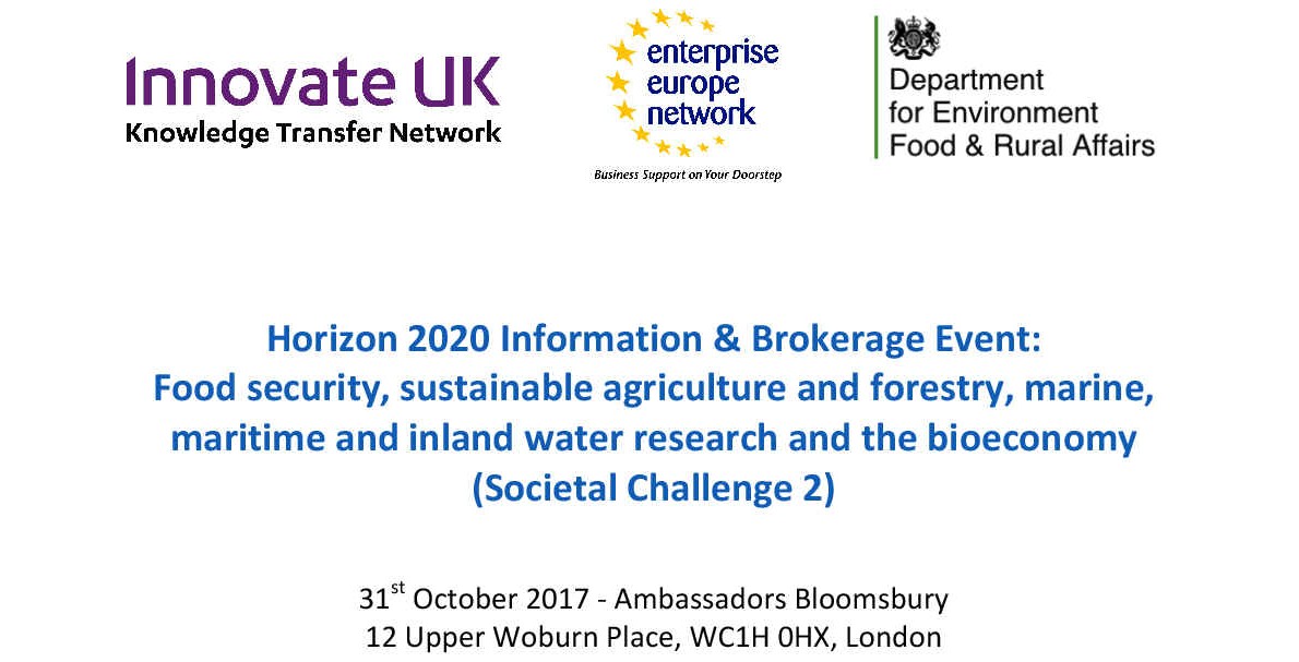 Horizon 2020 food security brokerage event, Ambassadors Bloomsbury Hotel, London
