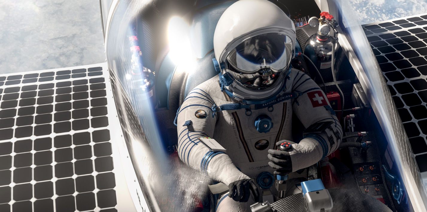 SolarStratos in space, artists impression