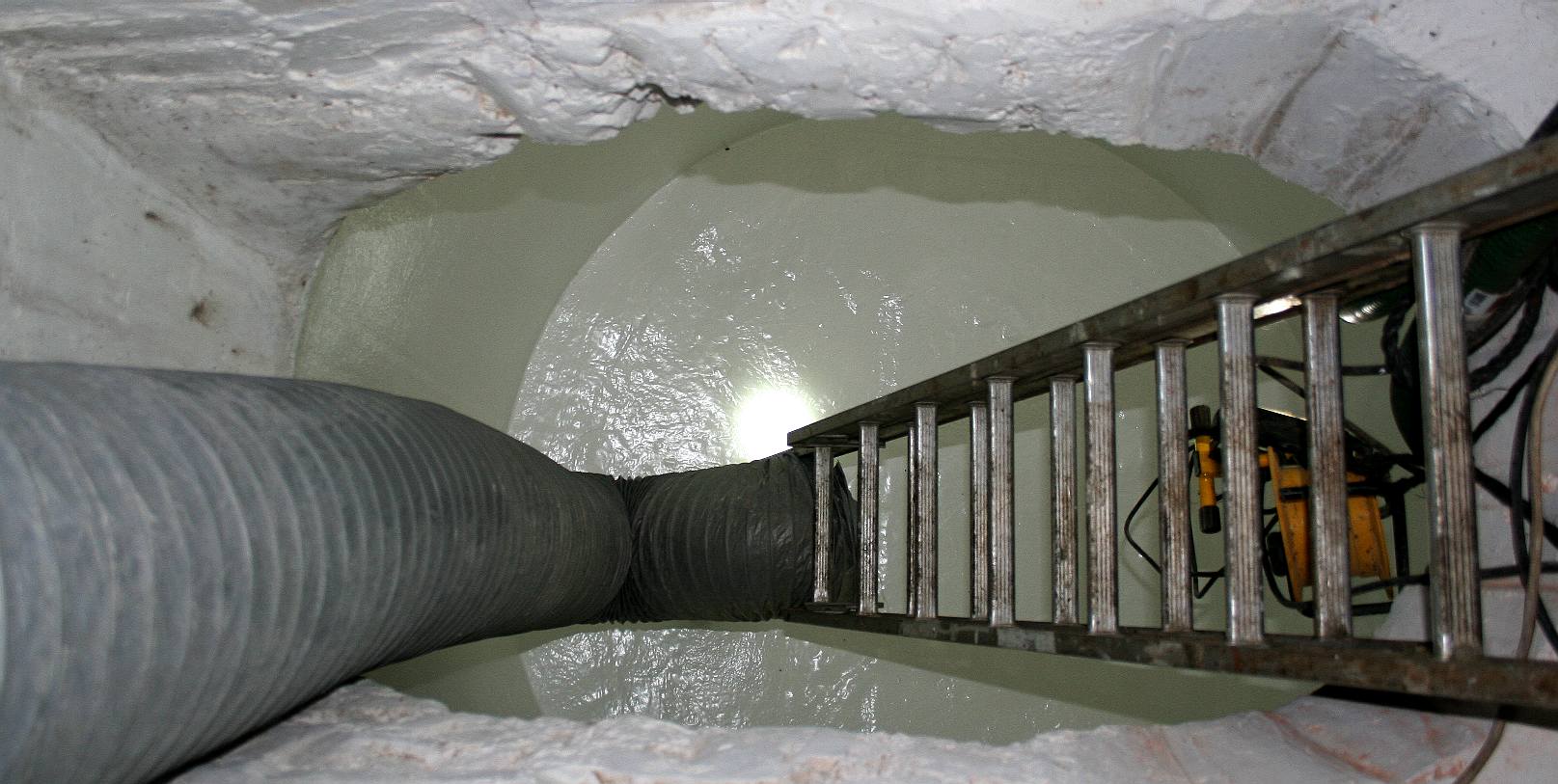 Underground storage chamber lined with GRP in 2018