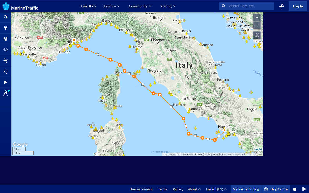 Final leg of the fastest autonmous world record circumnavigation from Naples to Monaco 20th leg