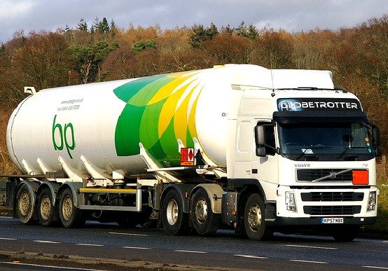 BP oil tanker in the UK