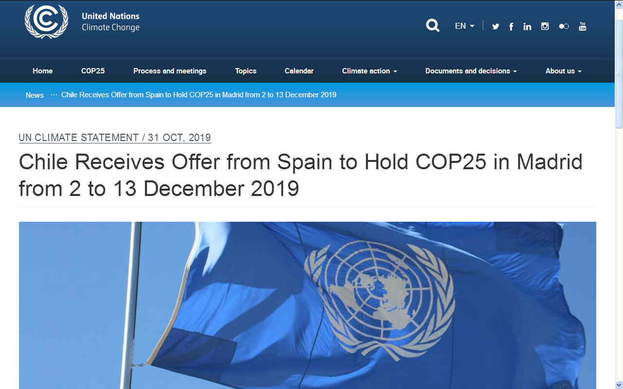 Spain offers to host climate change conference in Madrid