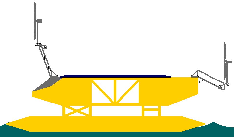 Cross Channel Ferry and intermodal island cargo transporter