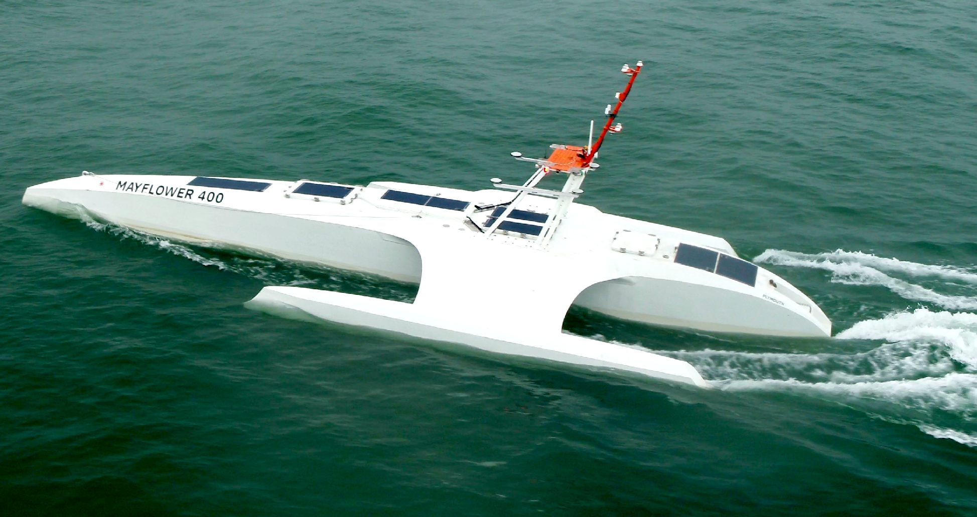 Mayflower AI IBM and Promare's aluminium trimaran hull