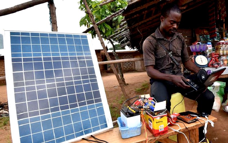 Africa is not grid connected, leaving villages with solar power