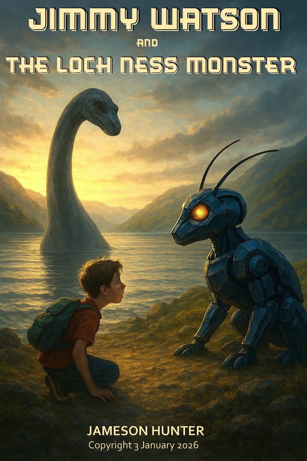 Jimmy Watson & The Loch Ness Monster: On a road trip to visit his Mum's cousin in Scotland, the Anthony, the AI Dinobot, communicates with the creature of legend. Sequel, coming in 2026.