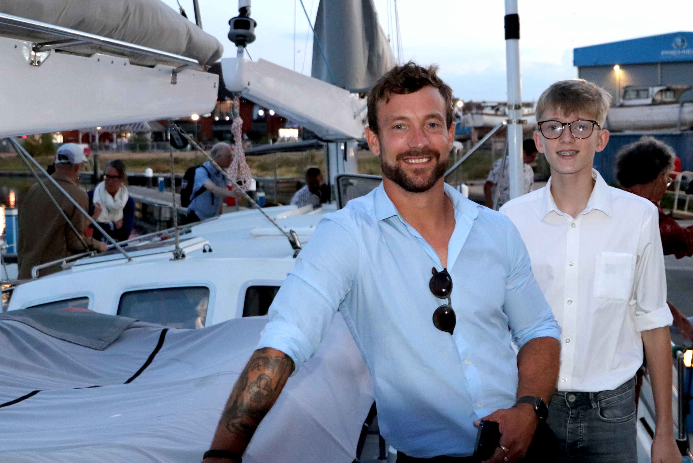 John Storm and Dan Hawk at the Sovereign Harbour Yacht Club in September 2020