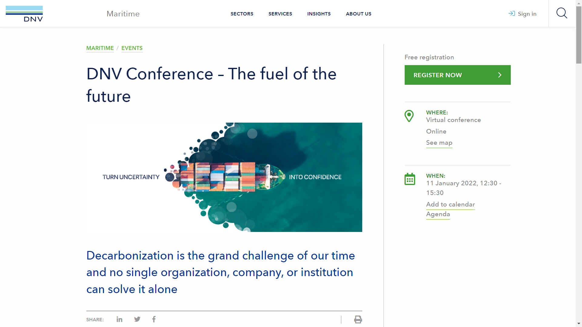 DNV FUELS OF THE FUTURE ONLINE CONFERENCE SHIPPING LOGISTICS JANUARY