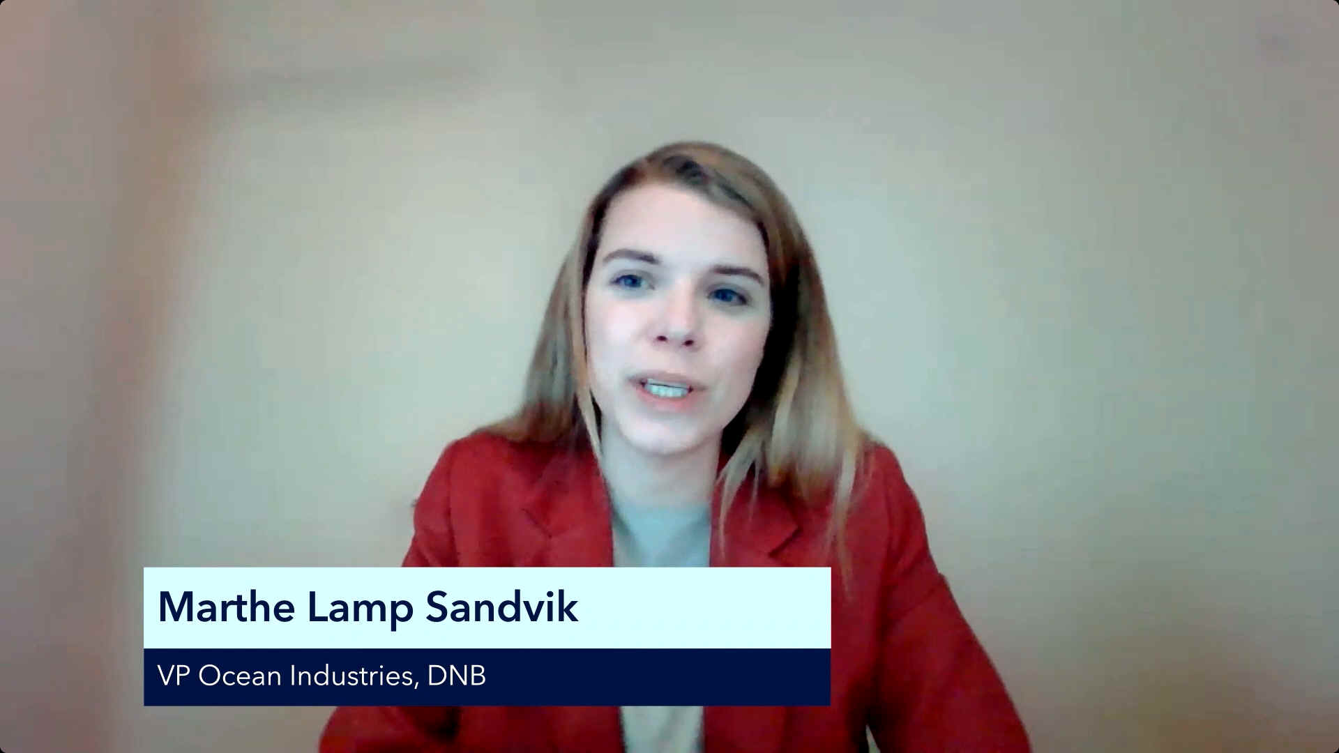 Marthe Lamp Sandvik - VP Ocean Industries, DNB