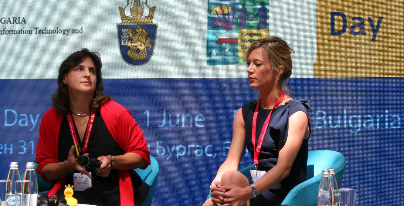 Agnieszka Dabrowska and Clio Kraskovic at the Maritime Day in Burgas June 2018