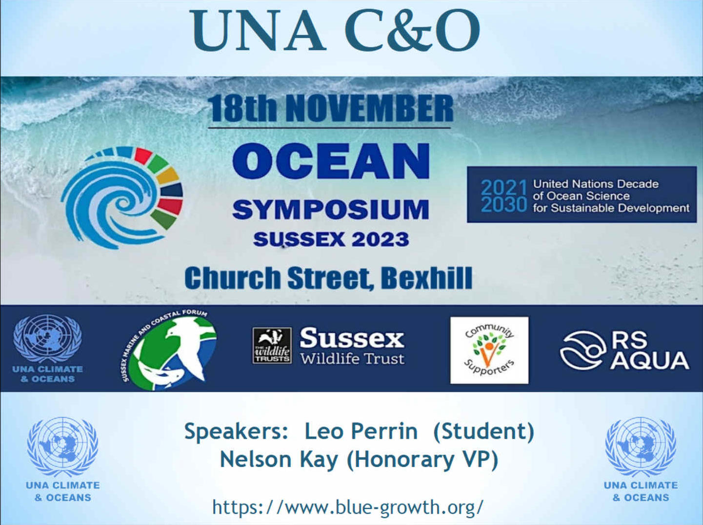 Leo Perrin is a student (volunteer) with the Cleaner Ocean Foundation. He will be presenting as a speaker at this prestigious event in Bexhill, on the 18th November 2003. He is mentored by Nelson Kay, (honorary VP).