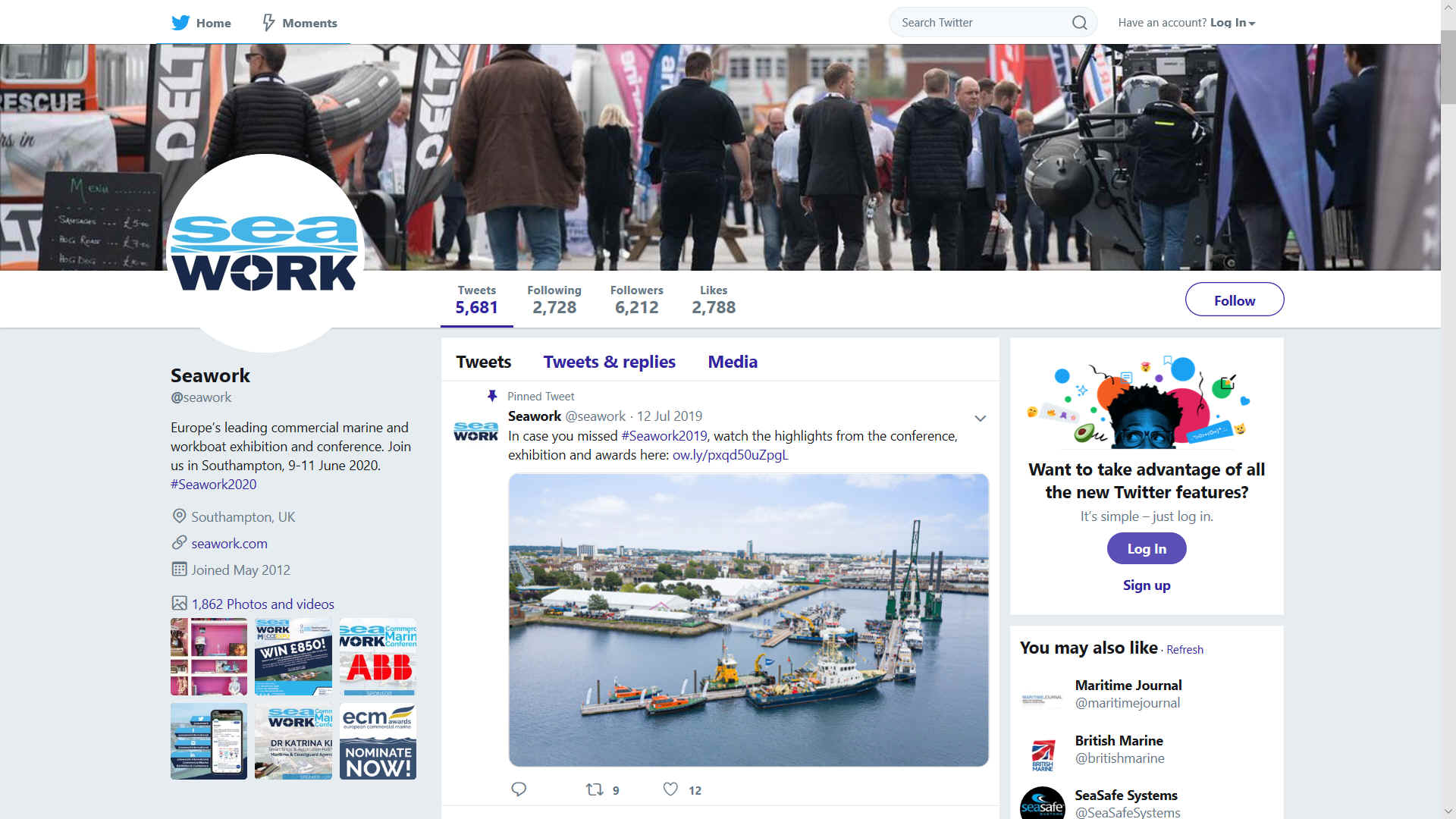 SeaWork on Twitter 2020 conference events