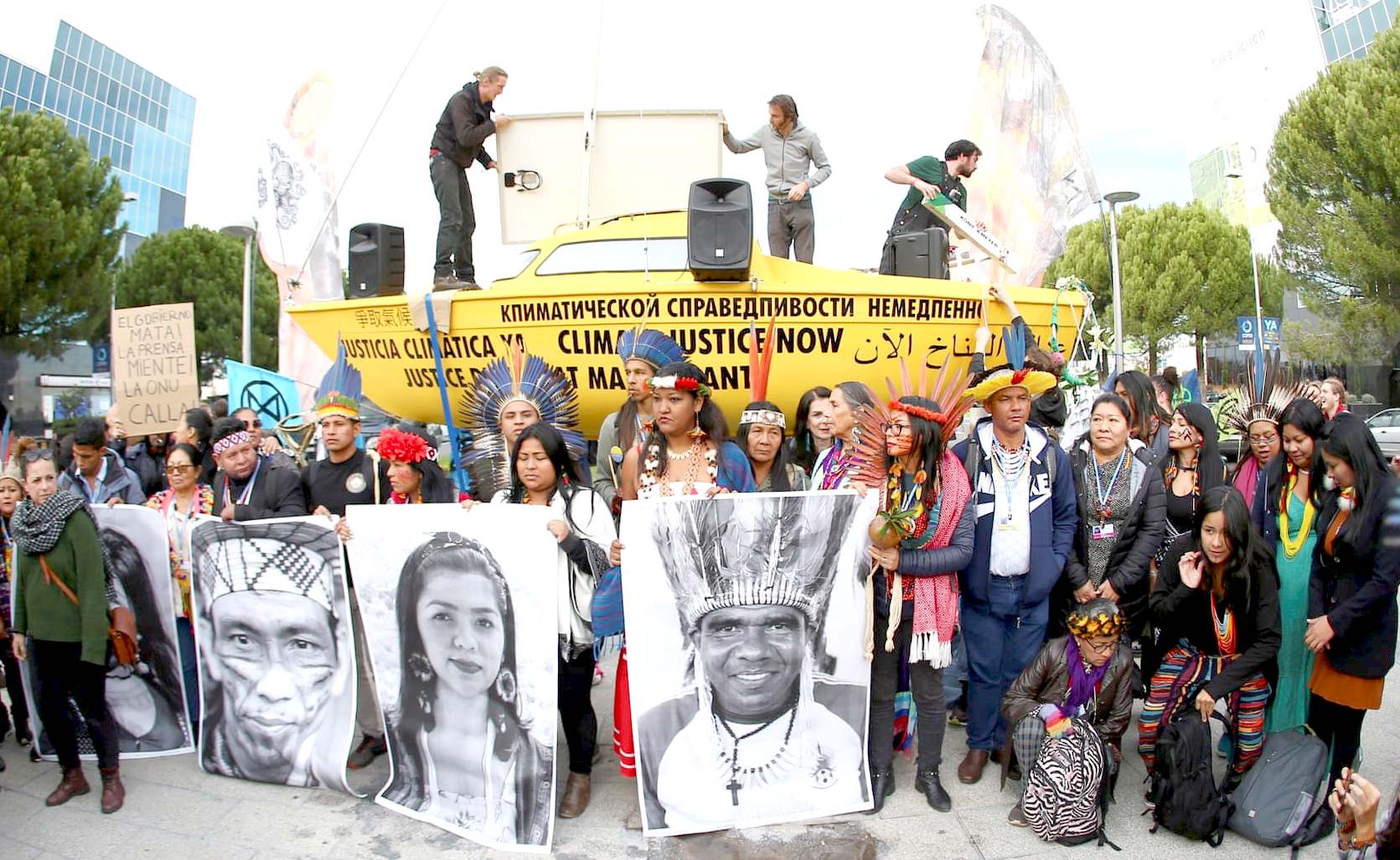 Protestors at the Madrid COP 25 in December 2019