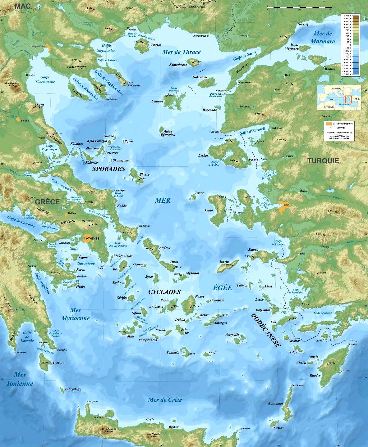 Greece And The Aegean World Map - United States Map