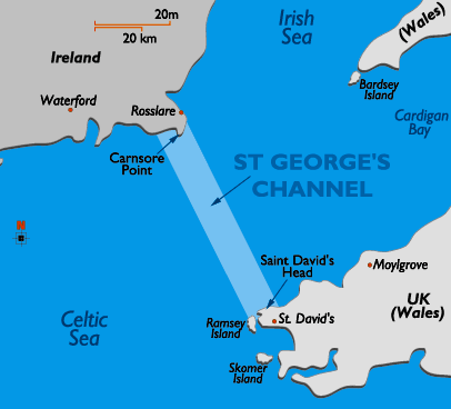 St George Channel Map Celtic Sea Irish 