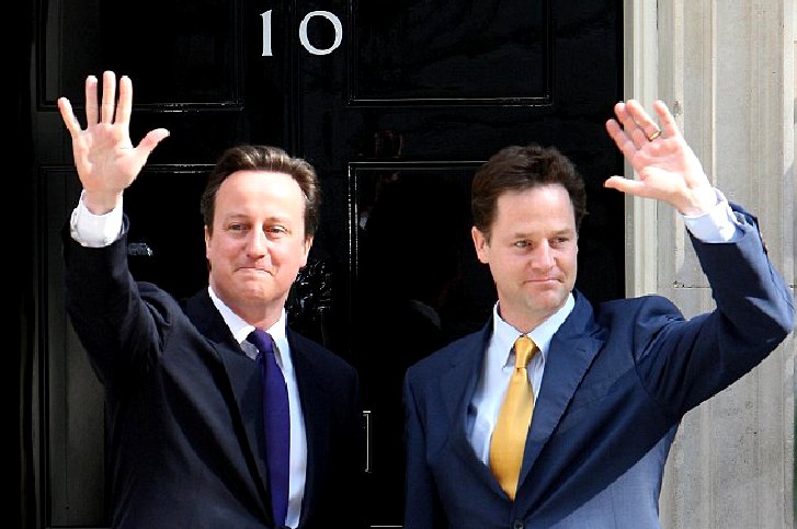 David Cameron and Nick Clegg contemplating their future together