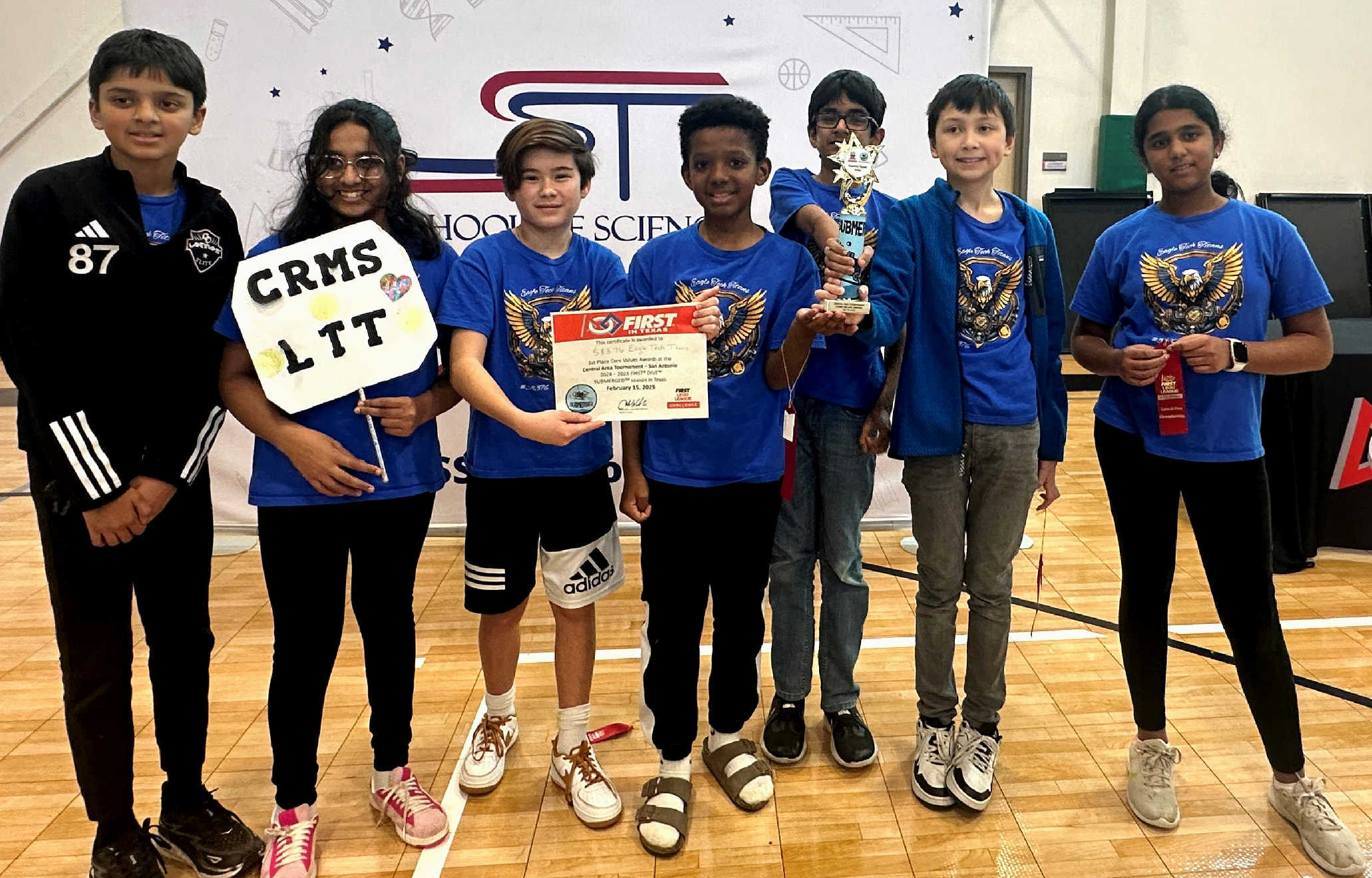 EAGLE TECH TITANS FEBRUARY 2025 - The Eagle Tech Titans' innovation project won 1st place at Qualifier, and 1st place in core values at Regional and they advanced to the State competition - one of only 65 teams selected out of 1,200 participants. Titans indeed!